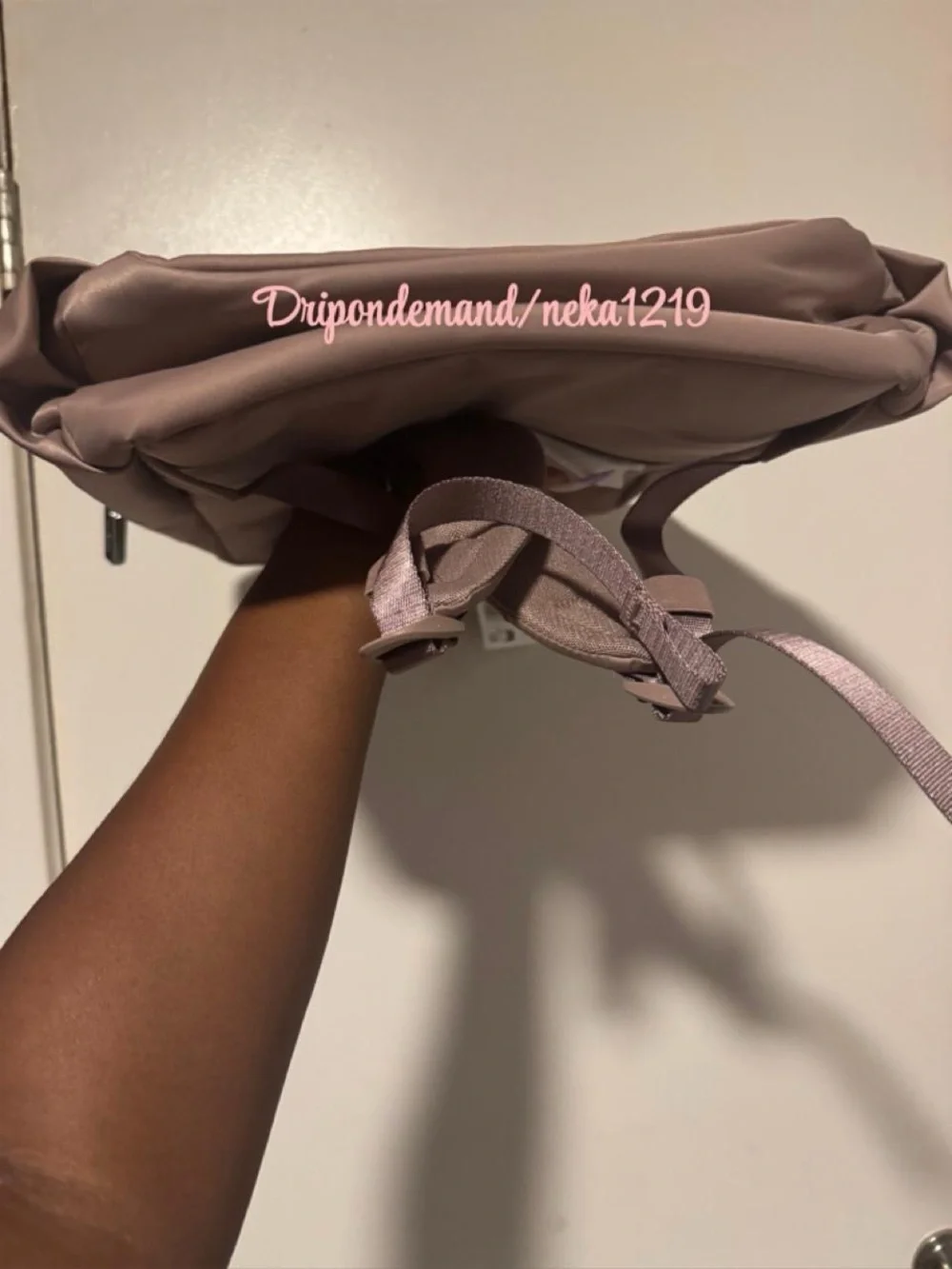 Lululemon Everywhere Backpack 22L Metal Hardware- Ashen Rose/Wacky Khaki/Silver